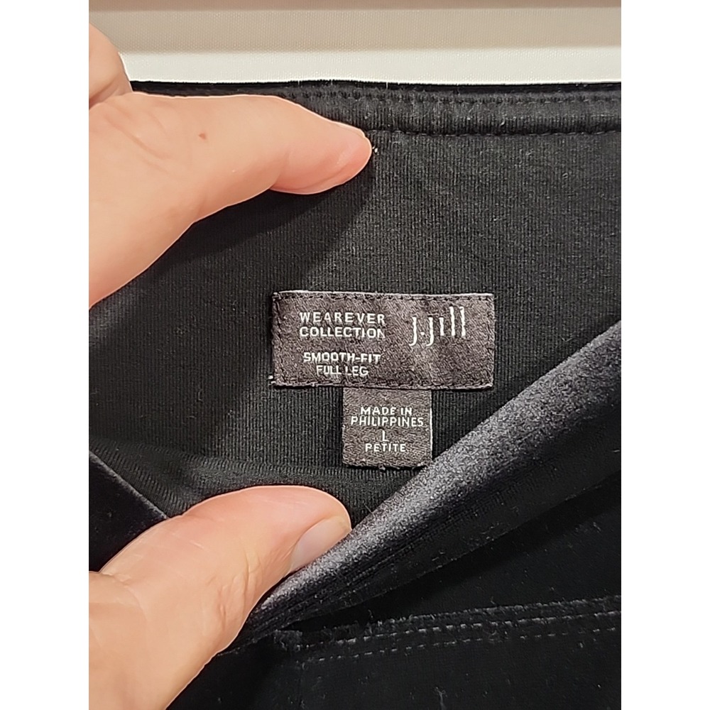 J. Jill High-waist Smooth Fit Full Leg Pants Womens L Black, 27 In. Inseam Harem - Picture 2 of 8